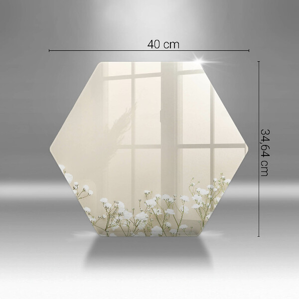 Tabla de cortar de vidrio Flores boho de yeso