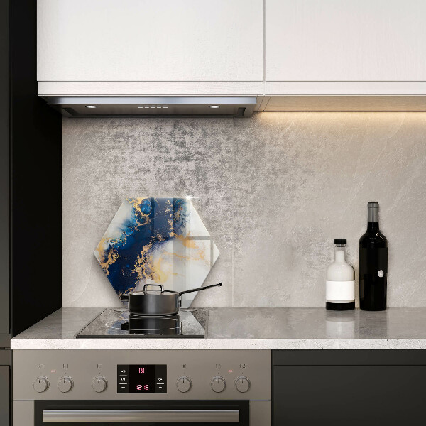 Tabla de cortar de vidrio Abstracción con azul