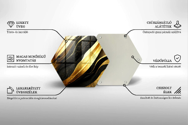 Tabla de cortar de vidrio Abstracción elegante