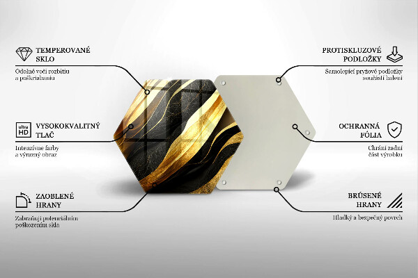 Tabla de cortar de vidrio Abstracción elegante