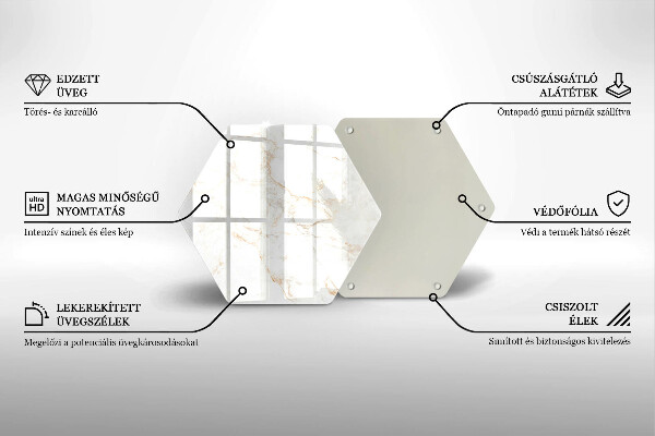 Tabla de cortar de vidrio Piedra de mármol elegante