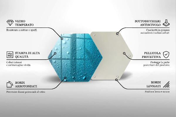 Tabla de cortar de vidrio Gotas de agua
