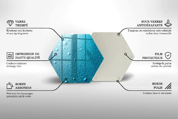 Tabla de cortar de vidrio Gotas de agua