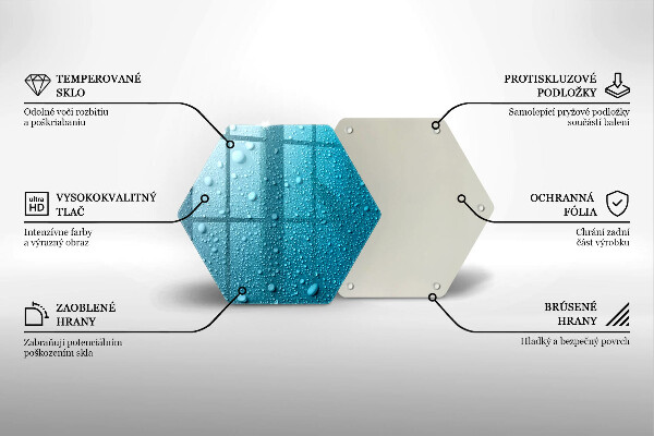 Tabla de cortar de vidrio Gotas de agua