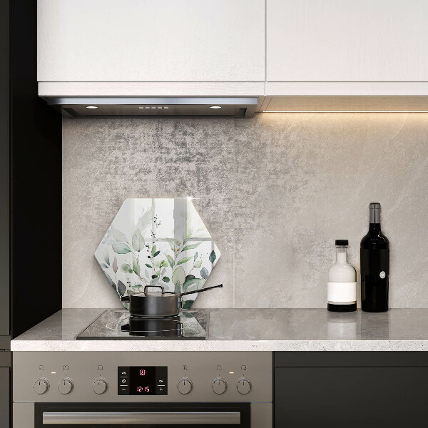 Tabla de cortar de vidrio Plantas de acuarela