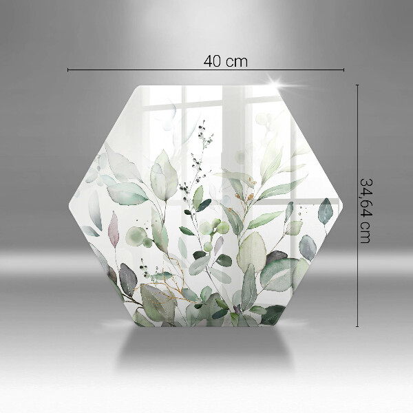 Tabla de cortar de vidrio Plantas de acuarela