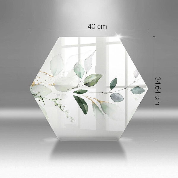 Tabla de cortar de vidrio Hojas de acuarela