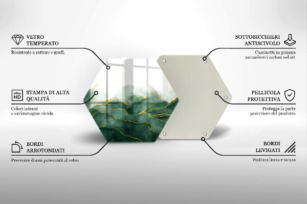 Tabla de cortar de vidrio Naturaleza abstracta