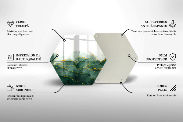 Tabla de cortar de vidrio Naturaleza abstracta