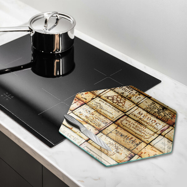 Tabla de cortar de vidrio Corchos de vino viejos