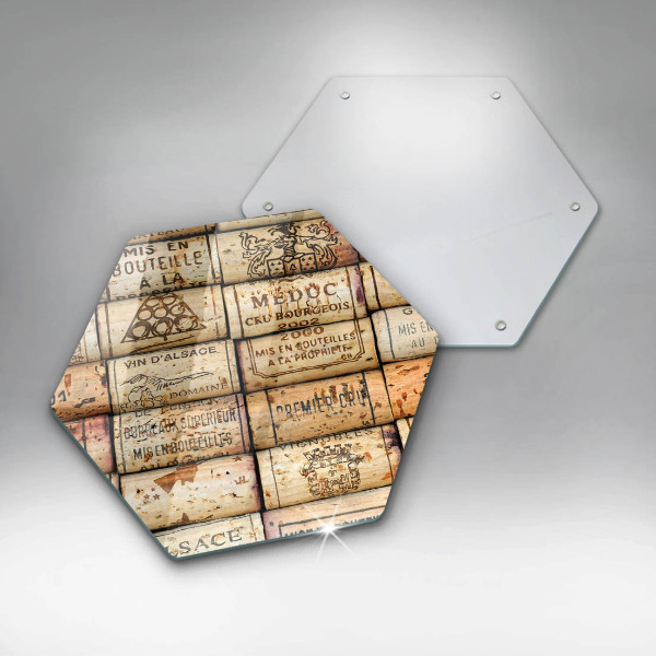 Tabla de cortar de vidrio Corchos de vino viejos