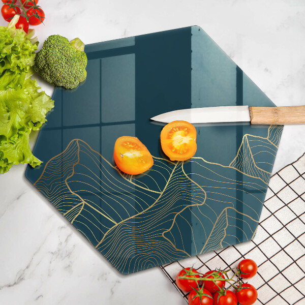 Tabla de cortar de vidrio Montañas abstractas