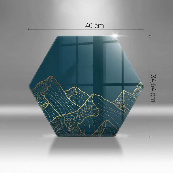 Tabla de cortar de vidrio Montañas abstractas