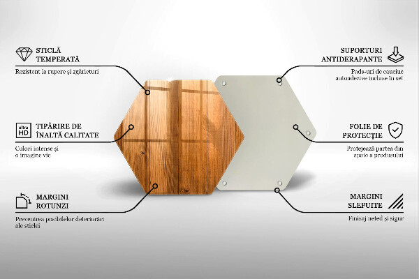 Tabla de cortar de vidrio Tablones de madera