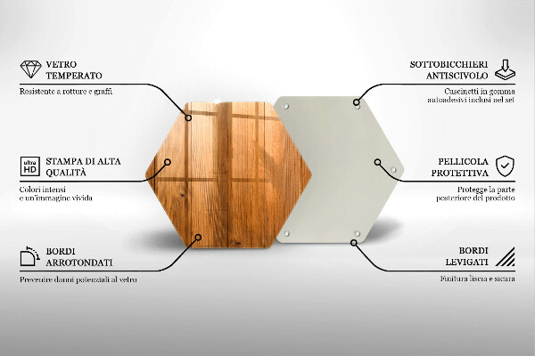 Tabla de cortar de vidrio Tablones de madera