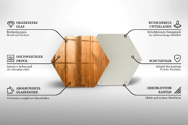 Tabla de cortar de vidrio Tablones de madera