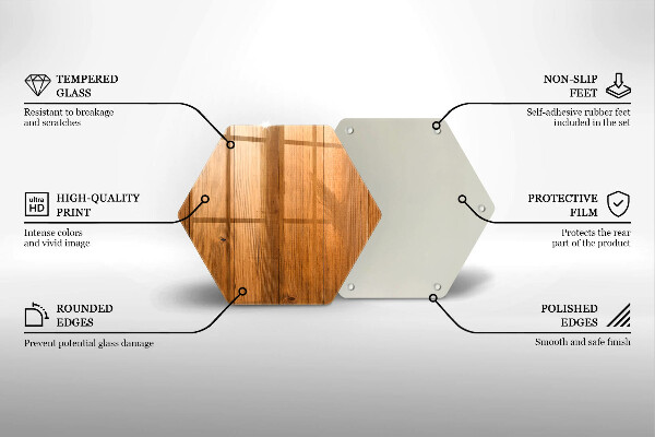 Tabla de cortar de vidrio Tablones de madera
