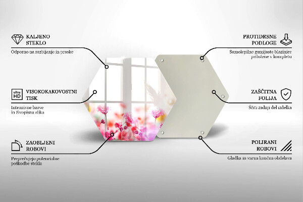 Tabla de cortar de vidrio Prado de flores