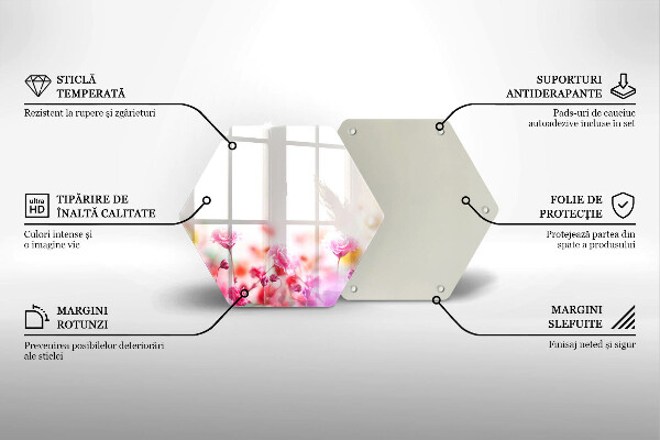 Tabla de cortar de vidrio Prado de flores