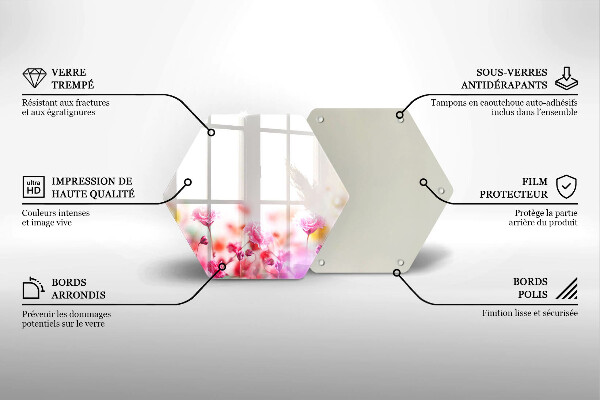 Tabla de cortar de vidrio Prado de flores