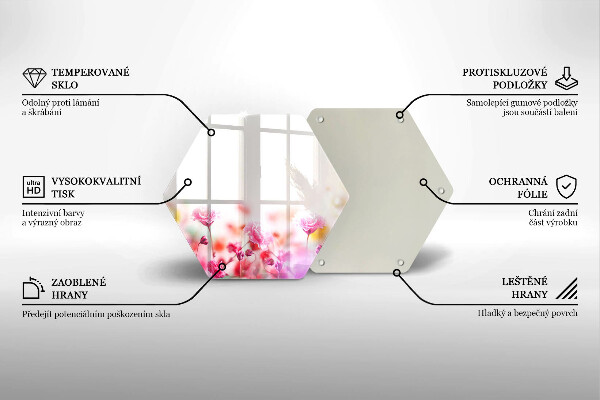 Tabla de cortar de vidrio Prado de flores