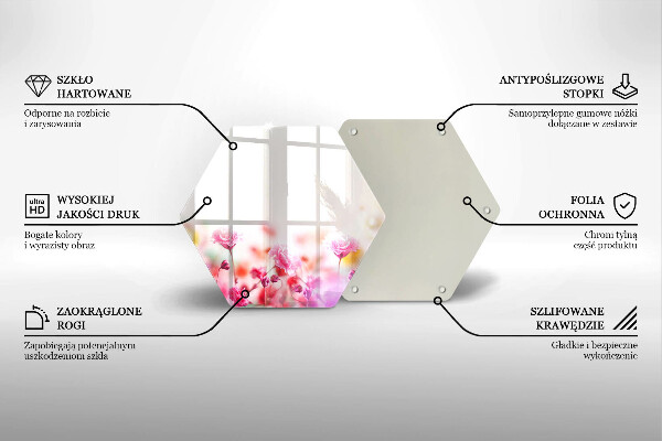 Tabla de cortar de vidrio Prado de flores