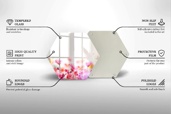 Tabla de cortar de vidrio Prado de flores