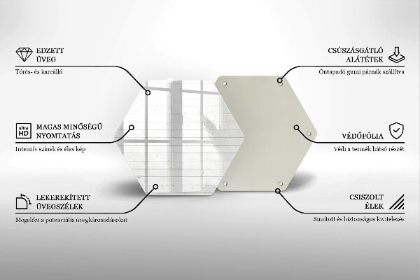 Tabla de cortar de vidrio Tableros brillantes modernos