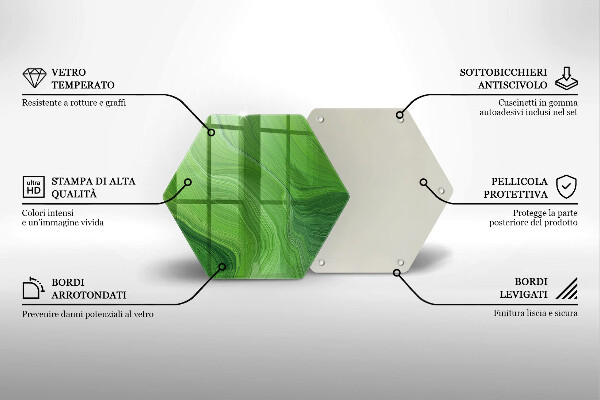 Tabla de cortar de vidrio Textura abstracta