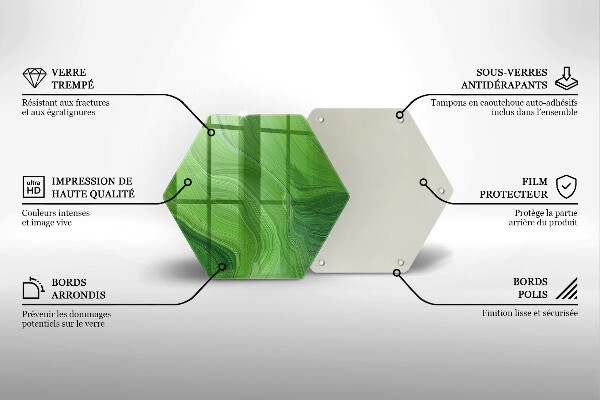 Tabla de cortar de vidrio Textura abstracta