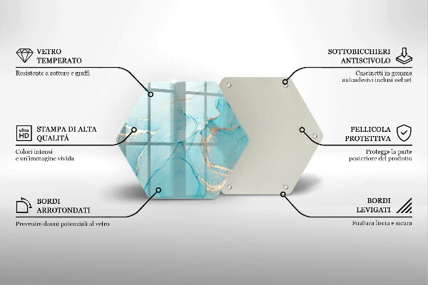 Tabla de cortar de vidrio Abstracción de piedra