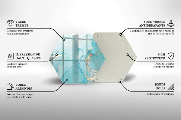 Tabla de cortar de vidrio Abstracción de piedra