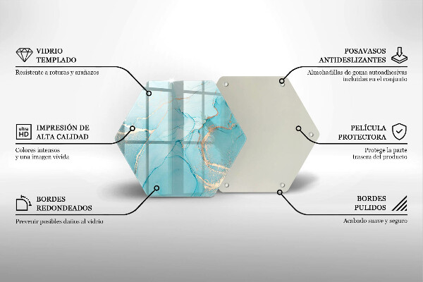 Tabla de cortar de vidrio Abstracción de piedra