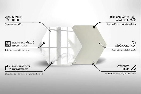 Tabla de cortar de vidrio Mármol moderno