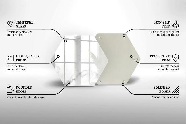 Tabla de cortar de vidrio Mármol moderno