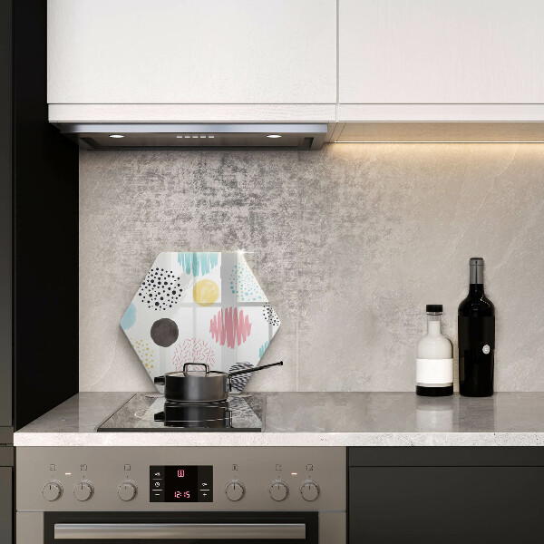 Tabla de cortar de vidrio Formas pintadas