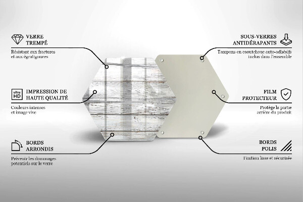 Tabla de cortar de vidrio Tableros de madera brillantes
