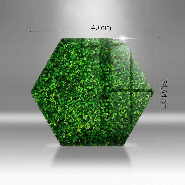Tabla de cortar de vidrio Planta con hojas pequeñas