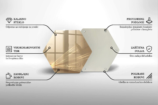 Tabla de cortar de vidrio Abstracción moderna