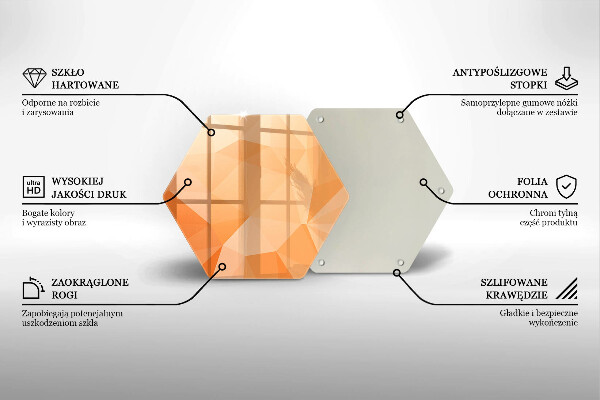 Tabla de cortar de vidrio Fondo geométrico