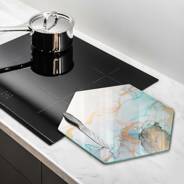 Tabla de cortar de vidrio Abstracción de mármol