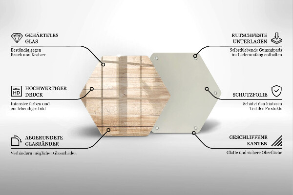 Tabla de cortar de vidrio Tablones de madera
