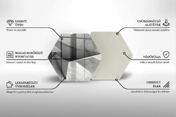 Tabla de cortar de vidrio Abstracción concreta