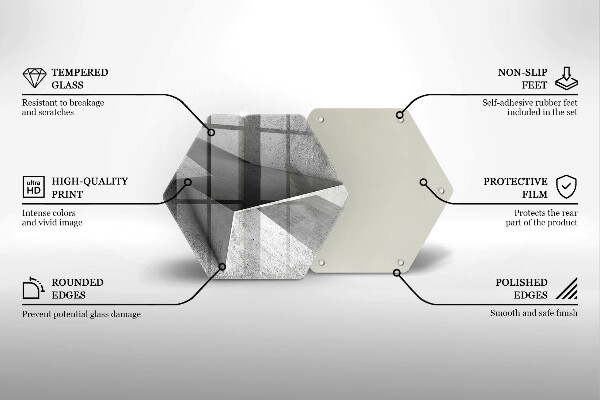 Tabla de cortar de vidrio Abstracción concreta