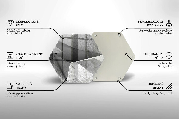 Tabla de cortar de vidrio Abstracción concreta