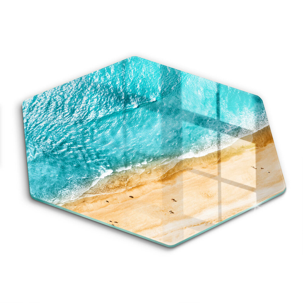 Tabla de cortar de vidrio Orilla de la playa y mar