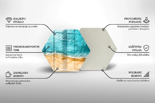 Tabla de cortar de vidrio Orilla de la playa y mar