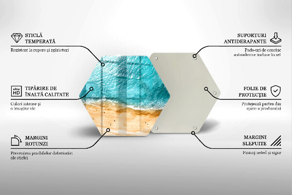 Tabla de cortar de vidrio Orilla de la playa y mar