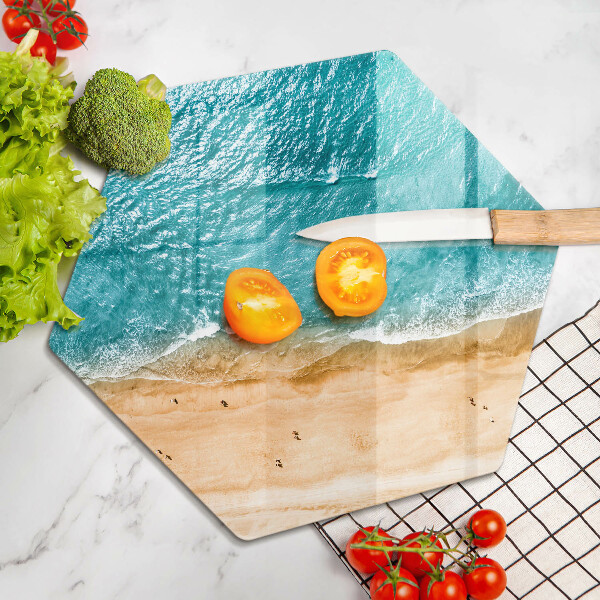 Tabla de cortar de vidrio Orilla de la playa y mar