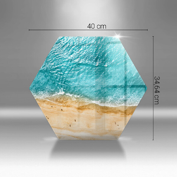 Tabla de cortar de vidrio Orilla de la playa y mar